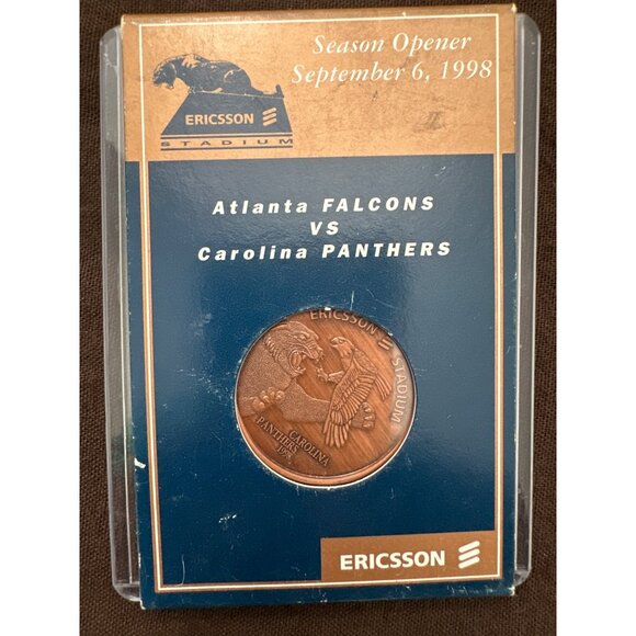 Ericsson Stadium 1998 Season Opener Commemorative Coin & Coupon - Picture 1 of 3